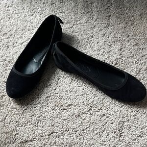 Salvatore Ferragamo Black Suede Women's Flats